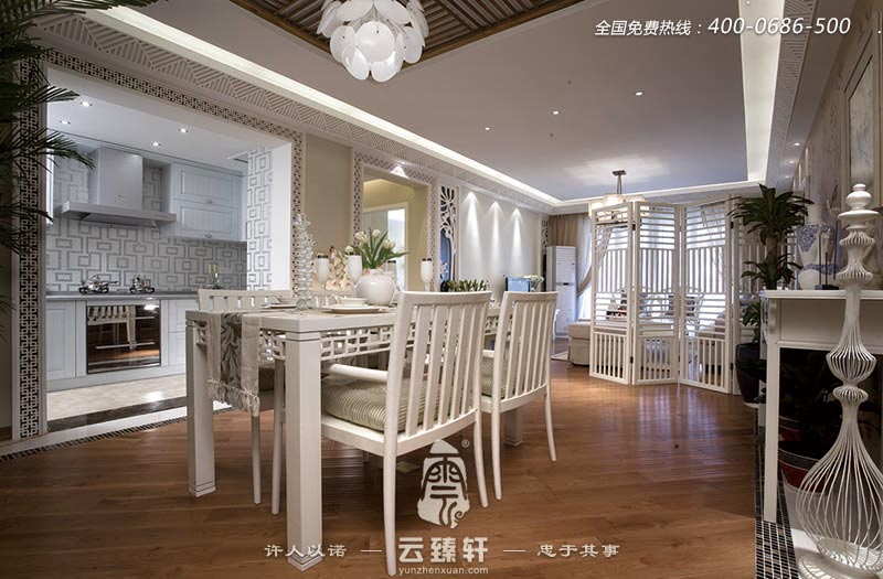 客廳柔美雅致中式設(shè)計樣板間