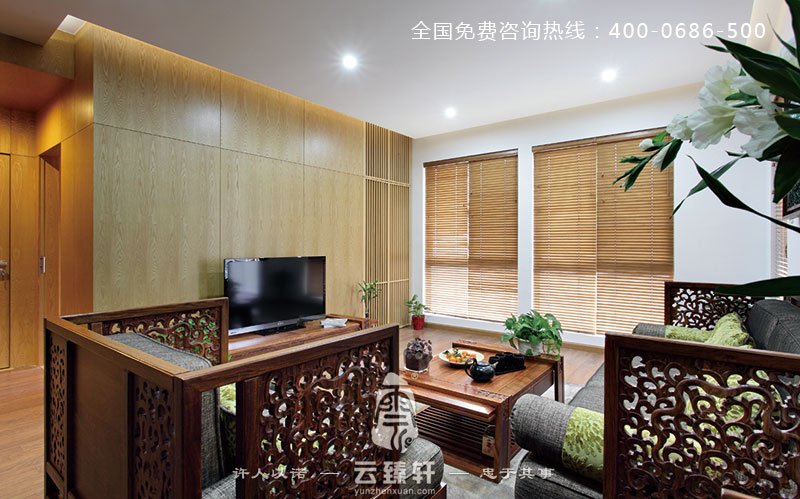 質(zhì)樸清新的三居室新中式風(fēng)格裝修案例