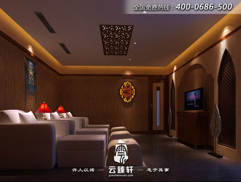 養(yǎng)生會所的足療區(qū)域裝修效果圖