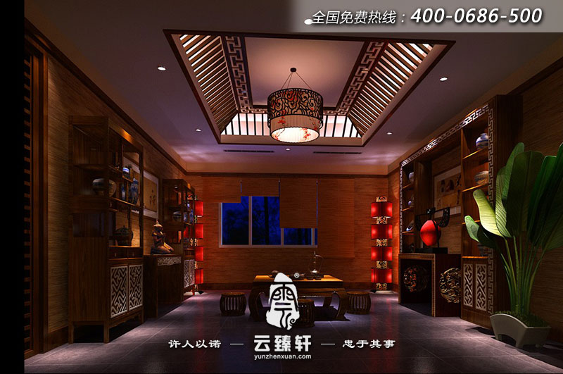 養(yǎng)生會所的茶室裝修吊頂