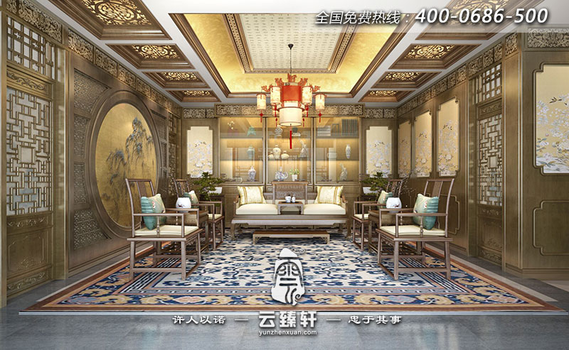 古典溫暖的四合院中堂設(shè)計(jì)效果圖