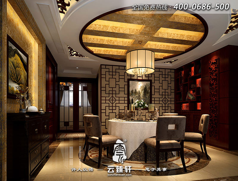 現(xiàn)代中式餐廳設(shè)計(jì)效果圖