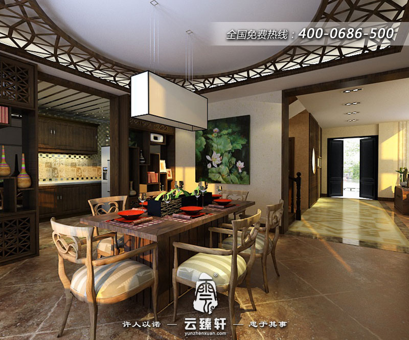  禪意風(fēng)格餐廳效果圖