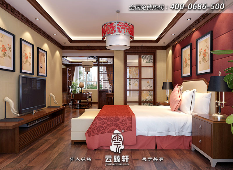 中式臥室鐘表風(fēng)水效果圖