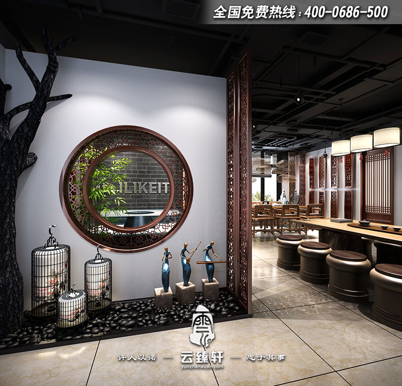 空調(diào)風(fēng)口中式展廳門(mén)廳設(shè)計(jì)效果圖
