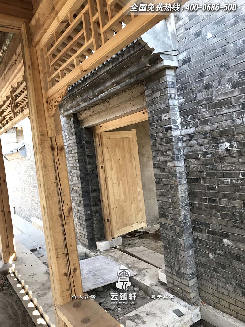 四合院門廳施工現(xiàn)場圖