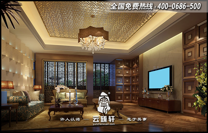 新中式會所KTV空間設(shè)計效果圖